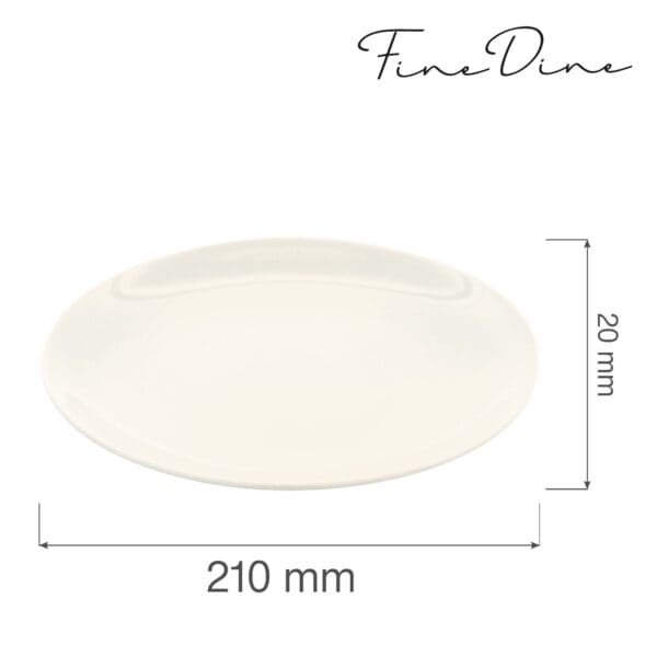 Tanier bez okraja Crema 210 mm, 1 ks