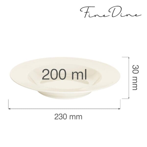 Tanier hlboký Crema 230 mm, 1 ks
