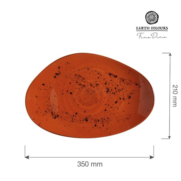 Tanier organický  Dahlia v tvare 350x210 mm, 1 ks