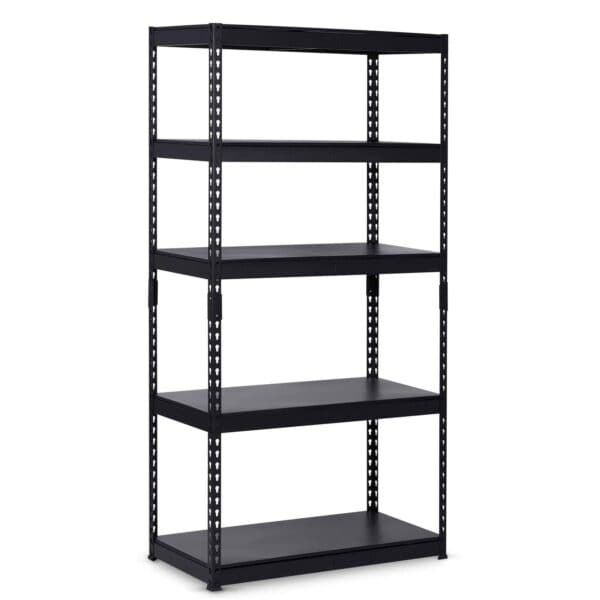 Kovový úložný regál 183 x 90 x 45 cm Humberg HR-700 čierny - Image 4