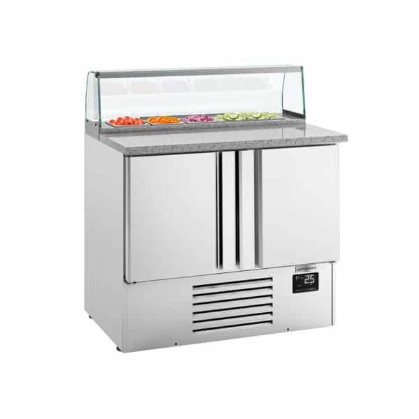 Saladety Premium PLUS - 978 mm - 2 dvierka - so sklenenou vložkou pre 5x GN 1/6 – Obrázok 3