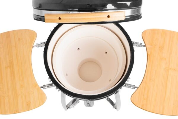 Kamado gril priemer 46,7 cm, gril výška 91 cm, čierny, 130x73x122 cm - Image 8