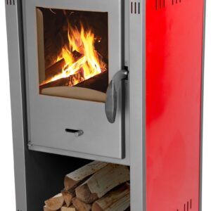 Kachle Thalia Pella S, červené, 5,4 kW