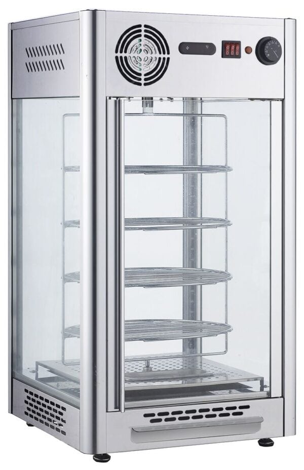 Vitrína na teplé jedlá - 470 mm - 1,2 kW - 108 litrov - nehrdzavejúca oceľ – Obrázok 6