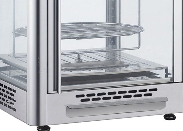 Vitrína na teplé jedlá - 470 mm - 1,2 kW - 108 litrov - nehrdzavejúca oceľ – Obrázok 5