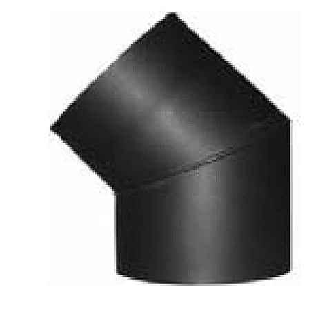 Koleno HS 045/150/2,0 mm, dymovod, dymové kominové koleno na spájanie rúr dymovodu