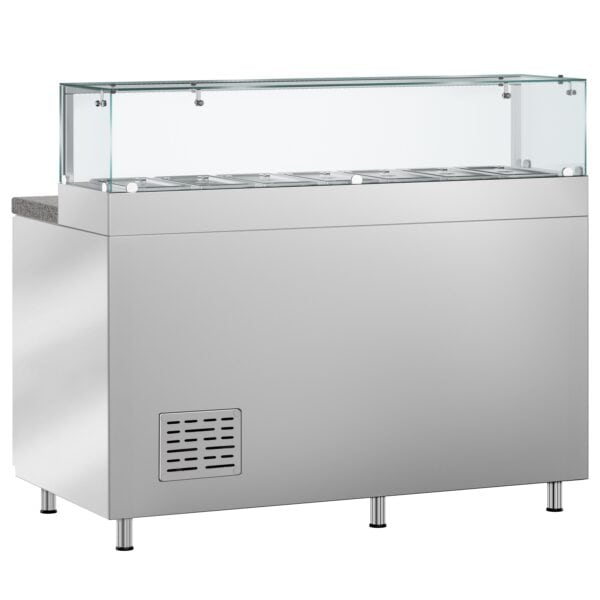 Saladety PREMIUM - 1515 mm - 2 dvierka - so sklenenou doskou pre 4x GN 1/1 a 1 policu - Image 10