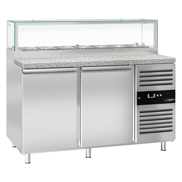 Saladety PREMIUM - 1510 mm - 2 dvierka - so sklenenou vložkou pre 7x GN 1/3 - Image 3