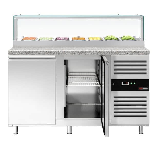 Saladety PREMIUM - 1510 mm - 2 dvierka - so sklenenou vložkou pre 7x GN 1/3 - Image 2