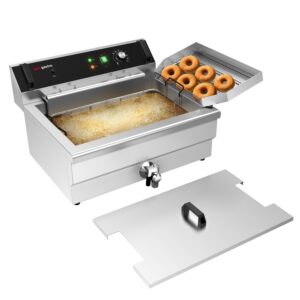 Fritéza - 30 litrov - 5 kW - s vypúšťacím kohútikom a odkvapkávacou mriežkou