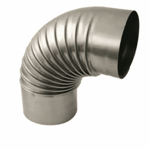 Koleno Dymo 112 mm, dymovod, dymové kominové koleno na spájanie rúr dymovodu