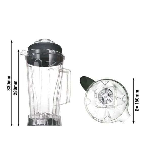 Kuchynský robot/stojanový mixér - 2 litre - 1,5 kW – Obrázok 6