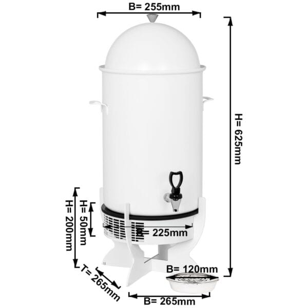 Dávkovač teplých nápojov - 5 litrov - s indukciou - biely