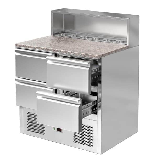 Saladety ECO - 903 mm - 4 zásuvky - s nerezovou platňou pre 5x GN 1/6 - Image 6