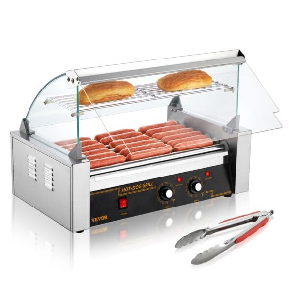 Elektrický gril na hotdog, valčekový gril na hotdog 7 valčekov, 1,4 kW - Image 2