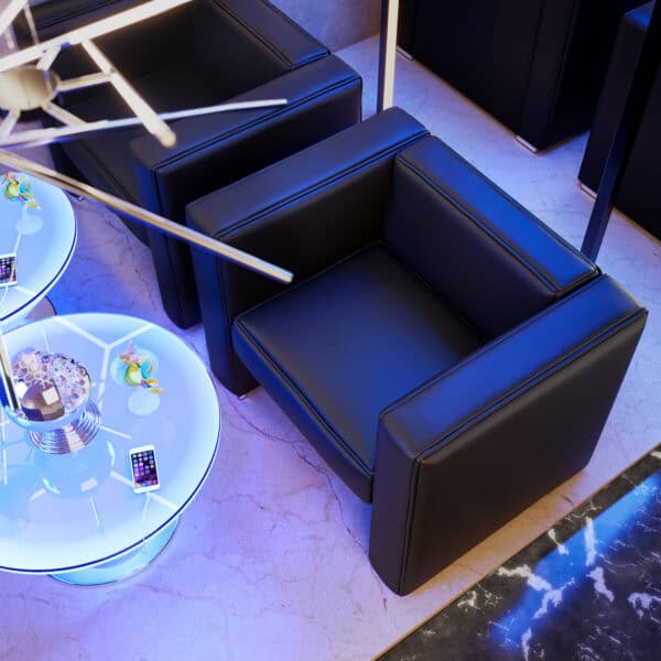 MARTINI | LED oddychový stolík | Ø:V 60 x 41 cm | RGB | Batéria – Obrázok 7