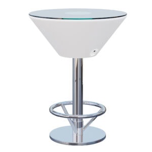 MARTINI | LED barový stôl do klubu | Ø:V 70 x 108 cm | RGB / batériové | s krúžkom na nohy | okrúhly