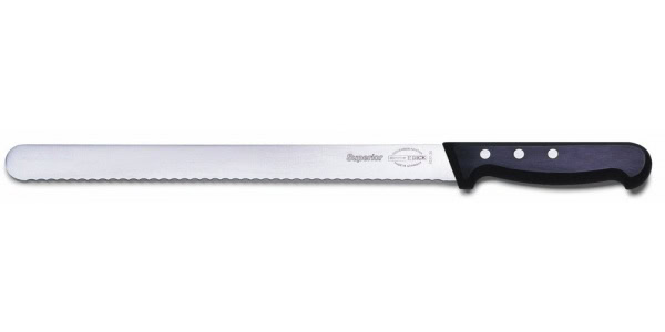 Nárezový nôž so zaguľatenou špičkou a vlnitým výbrusom v dĺžke 30 cm