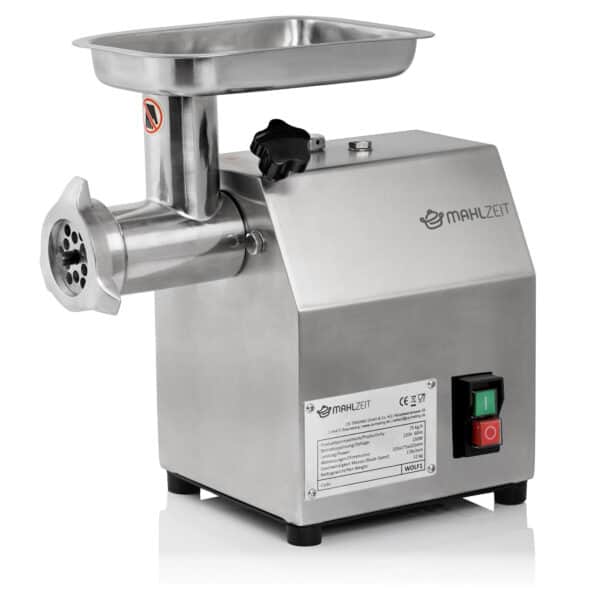 Elektrický mlynček na mäso Mahlzeit Profi z nehrdzavejúcej ocele | 250 W - 75 kg/h | Plnička na klobásy