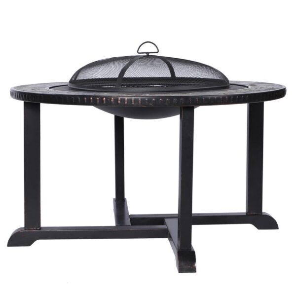Gril a Ohnisko Strend Pro Grill, kovové, 4 stoličky, 3 v 1, 105x75 cm, uhlie, záhradné – Obrázok 3