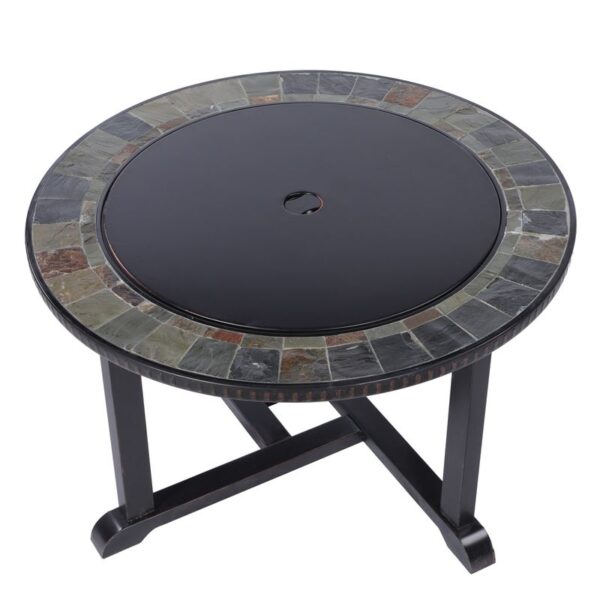 Gril a Ohnisko Strend Pro Grill, kovové, 4 stoličky, 3 v 1, 105x75 cm, uhlie, záhradné – Obrázok 2