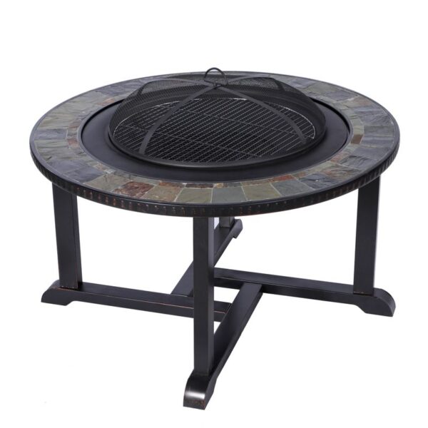 Gril a Ohnisko Strend Pro Grill, kovové, 4 stoličky, 3 v 1, 105x75 cm, uhlie, záhradné – Obrázok 4