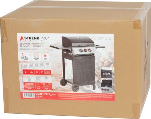 Gril Strend Pro Valencia, BBQ, plynový 2+1 horáky – Obrázok 11