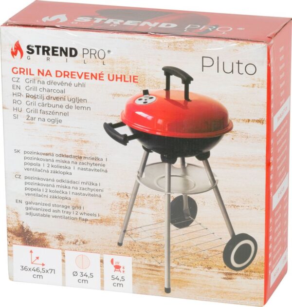 Gril Strend Pro Pluto, BBQ, na drevené uhlie, 36x46,5x71 cm – Obrázok 6