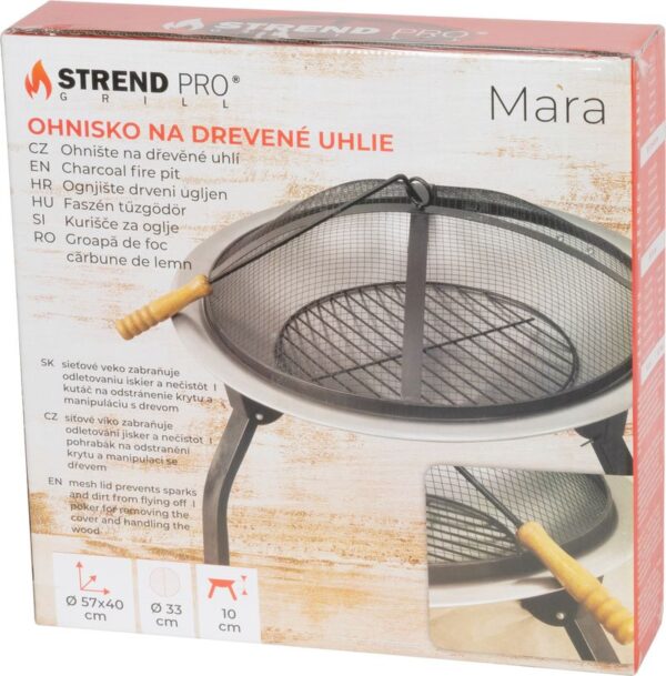 Ohnisko Strend Pro Mara, BBQ, kovové, okrúhle, 57x57x40 cm – Obrázok 4