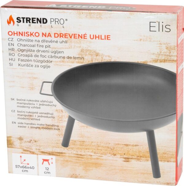 Ohnisko Strend Pro Elis, BBQ, kovové, okrúhle, 57x66x40 cm – Obrázok 2