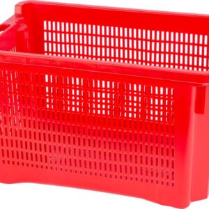 Prepravka ICS M401000, 40 lit., 56x35x31 cm, perforované steny, červená