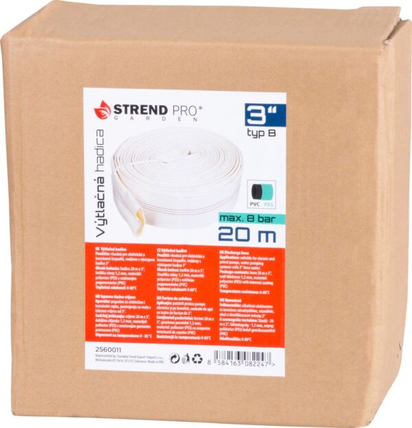 Hadica Strend Pro, prečerpávacia, výtlačná, bez koncoviek, typ B, 3", 20 m – Obrázok 2