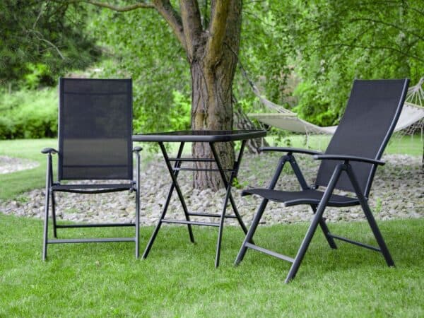 Skladací sklenený záhradný stôl, terasa na kávu, MultiGarden – Obrázok 9