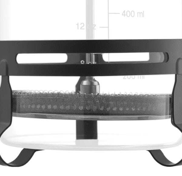 Kávovar French Press, 1 l kávovar vyrobený z borosilikátového skla s filtrom z nehrdzavejúcej ocele, kávovar na kempovanie, cestovanie, kuchyňu, reštauráciu, kávovar čierny – Obrázok 2