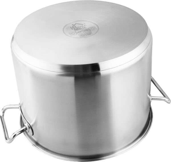 Hrniec MagicHome Chloe, 30 cm, 15 lit., so sklenenou pokrievkou, nerez – Obrázok 2