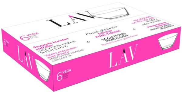 Miska Vega, LAV, sklenená, 215 ml, 105x48 mm, bal. 6 ks – Obrázok 2
