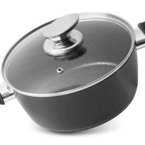 Hrniec MagicHome Black Line, 20 cm, 2100 ml, s pokrievkou