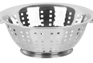 Cedník MagicHome, 24 cm, štvorcové otvory, nerezové cedidlo