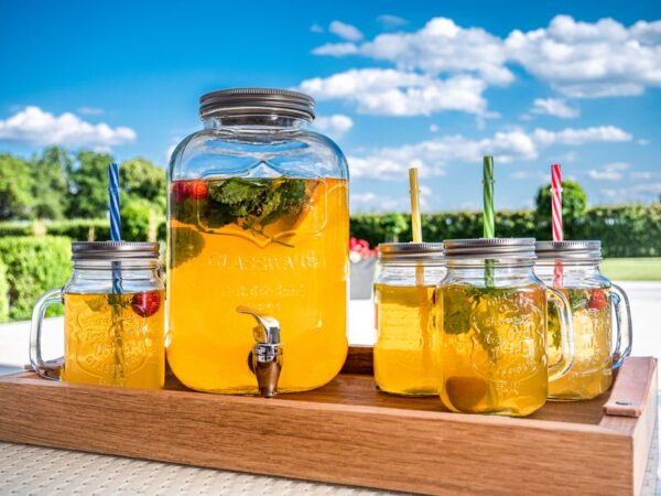 Nádoba MagicHome, džbán na vodu s kohútikom, sklenený, 5000 ml – Obrázok 2