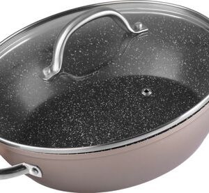 Hrniec MagicHome Coffee Brown Line, plytký, 26 cm, 2800 ml, s pokrievkou, pekáč do rúry
