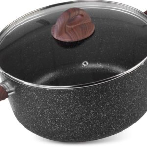 Hrniec MagicHome Black Marble Line, 20 cm, 2200 ml, s pokrievkou