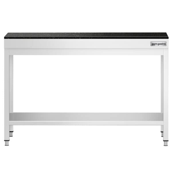 Pracovný stôl z nehrdzavejúcej ocele PREMIUM - 1200x600 mm - so základnou policou - vrátane žulovej pracovnej dosky – Obrázok 13