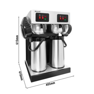 Kávovar na filtrovanú kávu - 2x 2,2 litra - 3,8 kW - vrátane 2x termosiek s pumpičkou