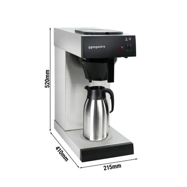 Kávovar na filtrovanú kávu - 2 litre - 1,4 kW - s varnou doskou - vrátane 2-litrovej izolovanej kanvice