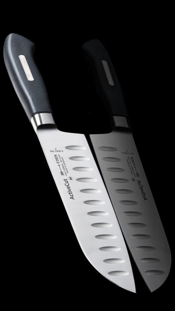 Santoku so špeciálnym výbrusom, kovaný zo série Dick ACTIVE CUT v dĺžke 18 cm – Obrázok 3