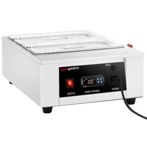 Stroj na roztápanie čokolády - 2 x 1/3 GN - 1,5 kW - vrátane 2 pokriev a 2 nádob GN 1/3
