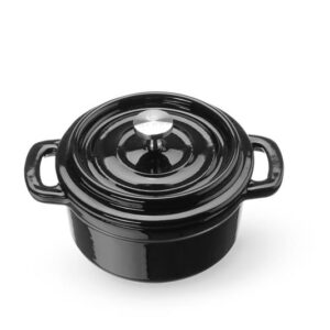 Liatinový smaltovaný kastról,  0,27L Čierna, 130x100x(H)48mm