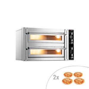 Elektrická pec na pizzu – 4+4 x 34 cm – manuálna