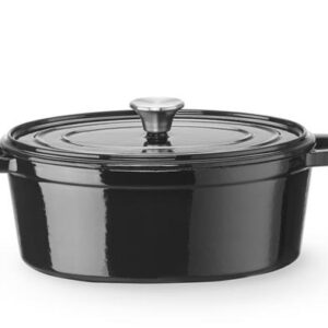 Liatinový smaltovaný kastról 4,4L  Čierna, 365x290x(H)115mm