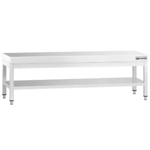 Nerezový podpultový stôl 1800x700mm - so základnou policou